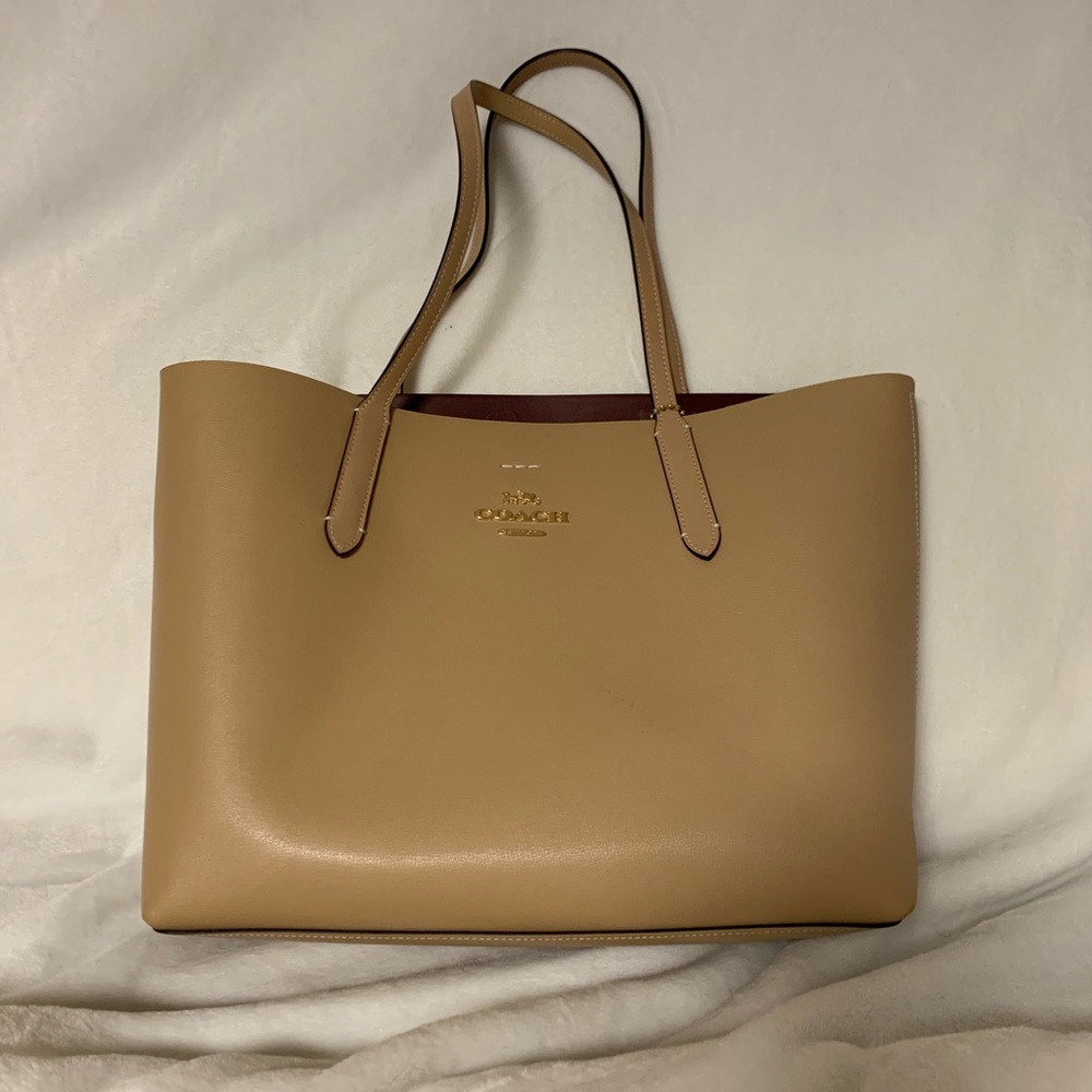 Tan coach purse